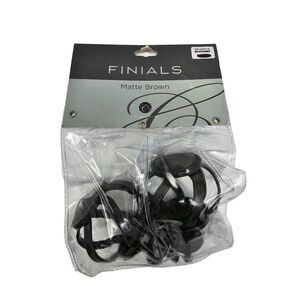 Cambria Finials 5/8" Matte Brown.